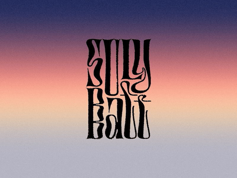 Sulyvan Batt logo branding gradient identity logo noise punk typography