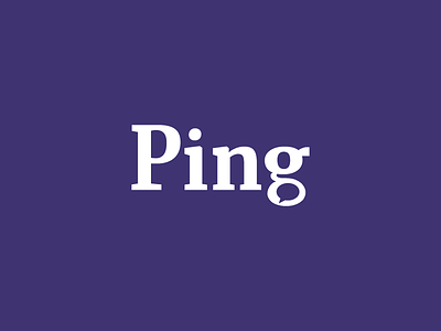 Ping Logo branding identity logo mail message typography wordmark