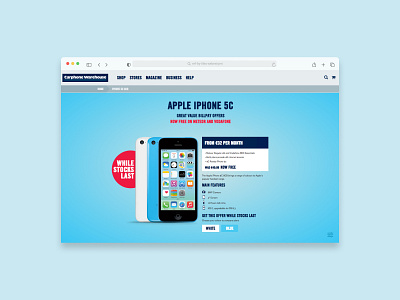 Carphone Warehouse ecommerce responsive ui ux web webdesign