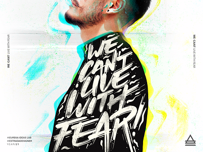 Live With Fear design illustration minimal typography