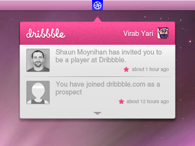 Popup Dribbble dribbble freebie mac popup