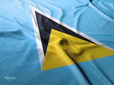 Saint Lucia | 41st Independence balance branding design flag flags flat flat design illustration minimal travel vector