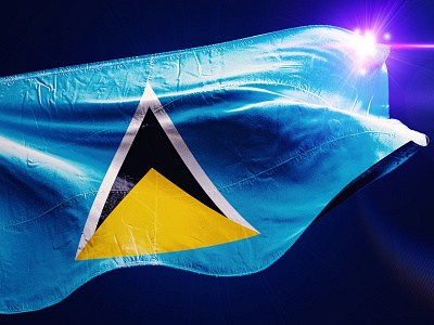 Saint Lucia | At 41 Years black blue design design inspiration flag flag day flag design flags flat graphicdesign graphics illustration independence independence day flyer independenceday minimal vector white yellow