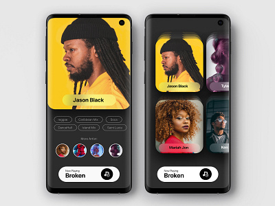 Music Streaming App android app app balance design flat ios minimal music app reggae samsung galaxy samsung galaxy s10 ui ux