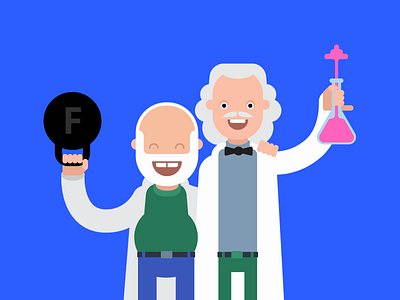 Scientists character illustration