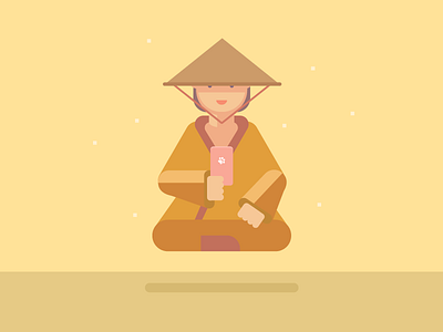 Shao avatar boy character flat illustration klazki shaolin 2d