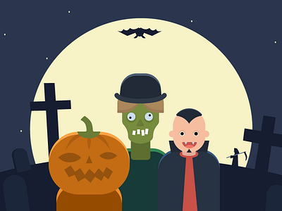 Helloween character flat helloween illustration super