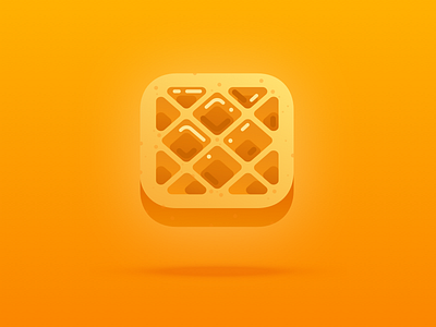 Waffle update 2d app flat icon illustration
