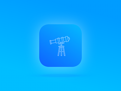 Scope 2d app flat icon illustration