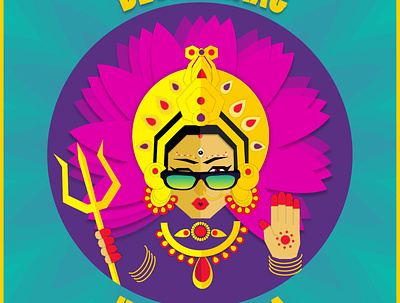 Puja Illustration design icon illustration vector web