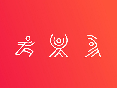 Fitness Brand brand fitness icons identity motion