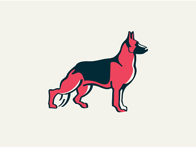 German Shepherd beer dog german shepherd illustration