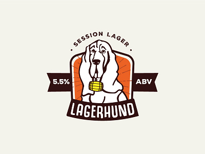 Blood Hound Badge badge beer dog hound illustration