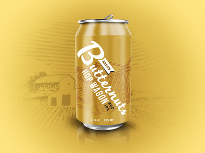 Butternuts Beers & Ales beer brand can ipa mockup packaging