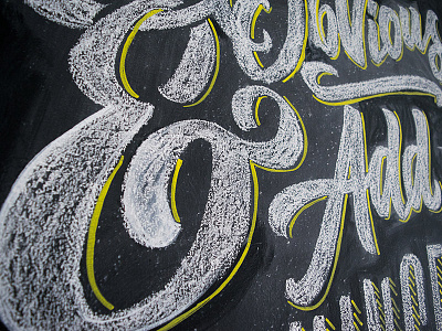 Chalk Wall Detail ampersand brand chalk detail lettering type