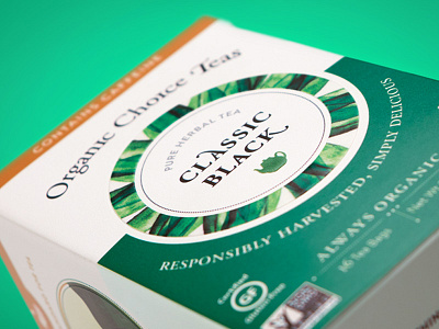 Choice Organic Tea clean natural organic packaging rebrand tea