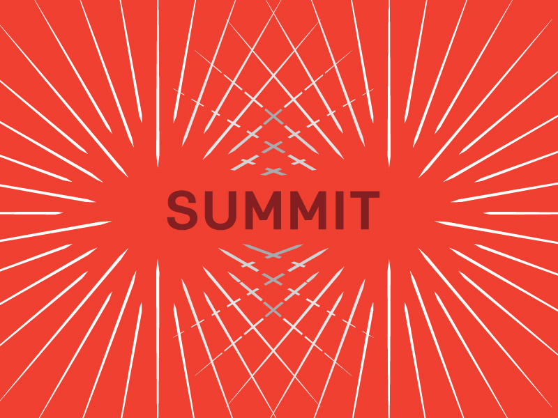 Summit - Where Ideas Collide event dynamic collision type line theme brand conference