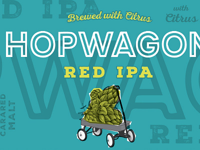 Hopwagon Alternate beer can hops label
