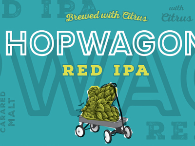 Hopwagon Alternate beer can hops label