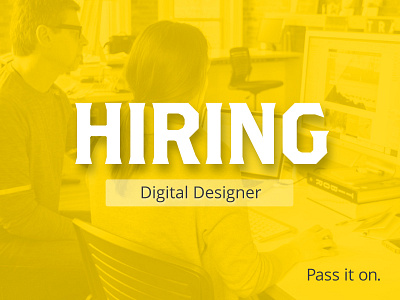 Hiring: Digital Designer animation designer digital hiring job jobs motion uiux