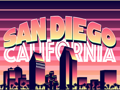 A tribute to the city I love. design illustration retro typography vector