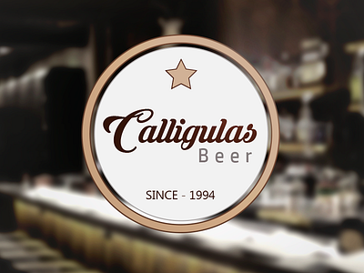 Calligulas Beer branding design flat identity illustration lettering logo minimal type typography ux vector