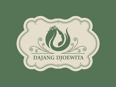 Dajang Djoewita beauty brand classic classy cosmetic girl identity label logo queen vintage woman