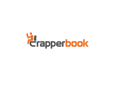 CrapperBook bathroom book brand crap identity logo read toilet