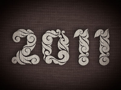 Ethnic 2011 2011 decorative ethnic number ornamental typography