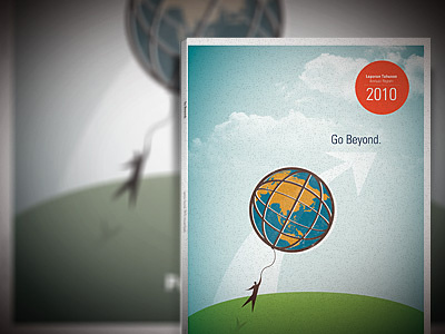 "Go Beyond" annual beyond book cover globe illustration positive report