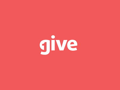 Give brand charity donation give hidden identity logo logotype negative one typography