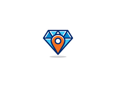 Diamond Trip brand diamond direction gems icons identity logo logomark map pin travel trip