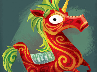 Unicorn Lumping asian cartoon character ethnic horse illustration indonesia kuda lumping unicorn