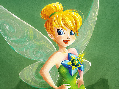 Tinker Bell cartoon character disney drawing fairy fan art game girl illustration kingdom hearts tinkerbell