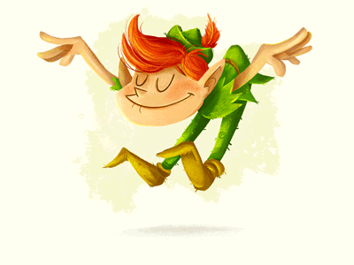 Peter Pan animation cartoon character childrens book disney gif gouache illustration kidlitart peter pan whimsical
