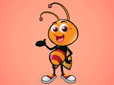 Cool Bug Mascot cartoon character cool fun illustration mascot vector