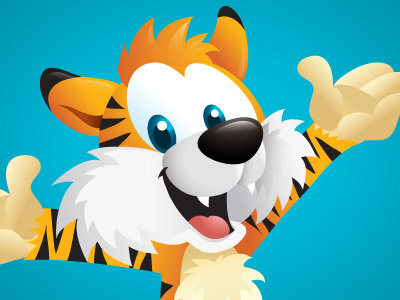 Tiger Mascot cartoon character cute fun illustration mascot tiger