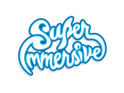 Super Immersive branding custom drone illustrative immersive logo super type typography