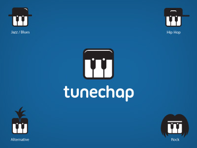 Tunechap Logo character fun keyboard logo music tune tunechap