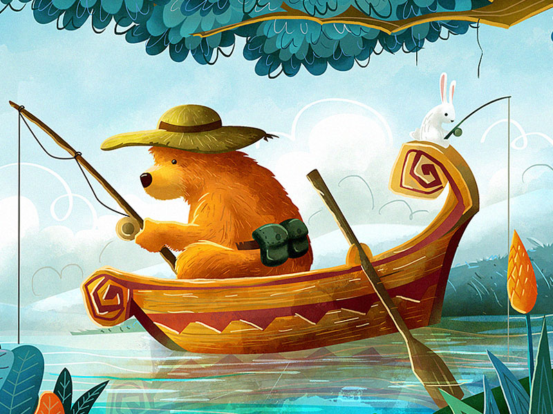 Gone Fishin' by Louis D. Wiyono | Wizmaya on Dribbble