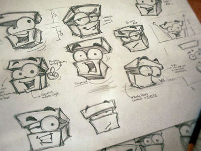 Wacky Boxes! box cartoon character cute doodle fun gift illustration mascot sketch