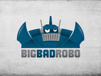 BigBadRobo Logo bad big brand character droid fun identity illustration illustrative logo robot tech