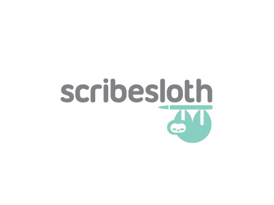 ScribeSloth Logo animal brand draft grid identity illustration lazy logo process scribe sloth symbol write