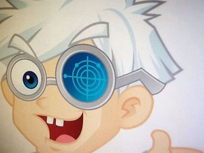 Mad Boy Scientist boy cartoon character cute doctor fun illustration mad mascot professor scientist