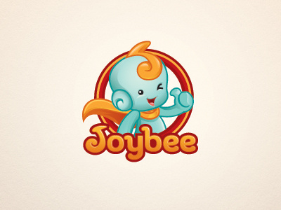 Joybee Logo brand cartoon character fresh fun identity illustration illustrative joy joybee logo mascot yogurt