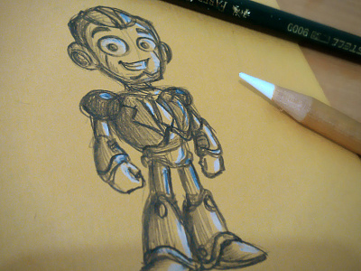 Not another robot sketch! character cute cyborg droid illustration mascot robot sketch technology wizmaya