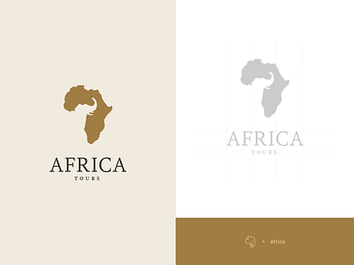 Africa Tours Logo africa africa logo brand branding brown brown logo corporate elephant elephant logo logo logodesign map logo tours