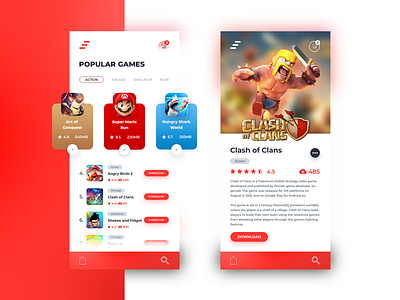 Game App UI app app design app store application design game gamer gaming ui user interface
