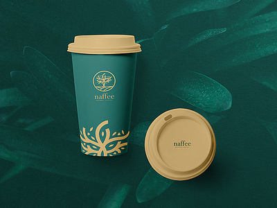 naffee coffee cup brand branding coffee corporate green package package design product product design