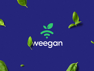 weegan Logo app brand brand design branding corporate leaf logo logodesign logotype typography